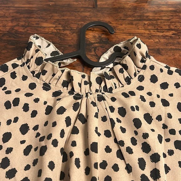 Women's Leopard printed blouse ruffled neckline size XXL - Picture 6 of 9